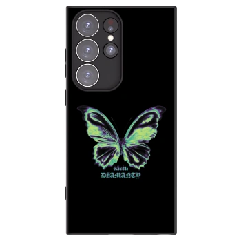 Picasee fekete szilikon tok az alábbi mobiltelefonokra Samsung Galaxy S23 Ultra 5G - Diamanty Blue