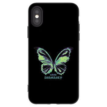 Picasee fekete szilikon tok az alábbi mobiltelefonokra Apple iPhone X/XS - Diamanty Blue