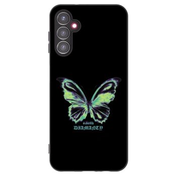 Picasee fekete szilikon tok az alábbi mobiltelefonokra Samsung Galaxy A14 5G A146P - Diamanty Blue