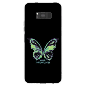 Picasee átlátszó szilikon tok az alábbi mobiltelefonokra Samsung Galaxy S8 G950F - Diamanty Blue