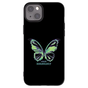 Picasee fekete szilikon tok az alábbi mobiltelefonokra Apple iPhone 15 Plus - Diamanty Blue