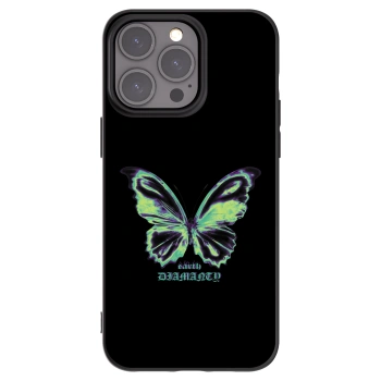 Picasee fekete szilikon tok az alábbi mobiltelefonokra Apple iPhone 15 Pro Max - Diamanty Blue