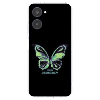 Picasee átlátszó szilikon tok az alábbi mobiltelefonokra Realme 10 4G - Diamanty Blue