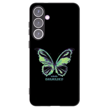 Picasee fekete szilikon tok az alábbi mobiltelefonokra Samsung Galaxy S24+ S926B 5G - Diamanty Blue