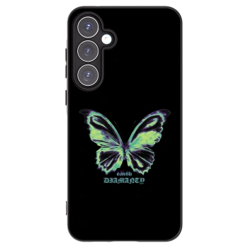 Picasee fekete szilikon tok az alábbi mobiltelefonokra Samsung Galaxy A55 5G A556B - Diamanty Blue