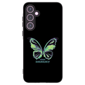 Picasee fekete szilikon tok az alábbi mobiltelefonokra Samsung Galaxy A35 5G A356B - Diamanty Blue