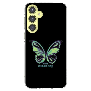 Picasee átlátszó szilikon tok az alábbi mobiltelefonokra Samsung Galaxy A35 5G A356B - Diamanty Blue