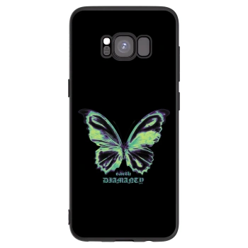 Picasee fekete szilikon tok az alábbi mobiltelefonokra Samsung Galaxy S8 G950F - Diamanty Blue