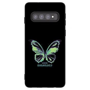 Picasee fekete szilikon tok az alábbi mobiltelefonokra Samsung Galaxy S10 G973 - Diamanty Blue