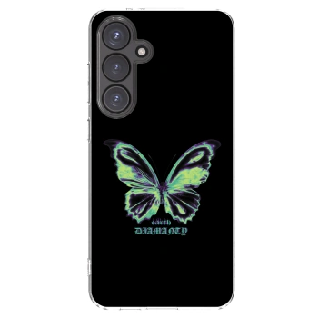 Picasee átlátszó szilikon tok az alábbi mobiltelefonokra Samsung Galaxy S24 FE S721B - Diamanty Blue