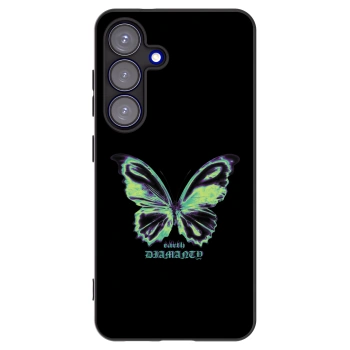 Picasee fekete szilikon tok az alábbi mobiltelefonokra Samsung Galaxy S25 5G - Diamanty Blue
