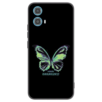Picasee fekete szilikon tok az alábbi mobiltelefonokra Motorola Moto G34 5G - Diamanty Blue