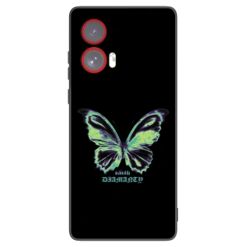 Picasee fekete szilikon tok az alábbi mobiltelefonokra Motorola Edge 50 Fusion - Diamanty Blue