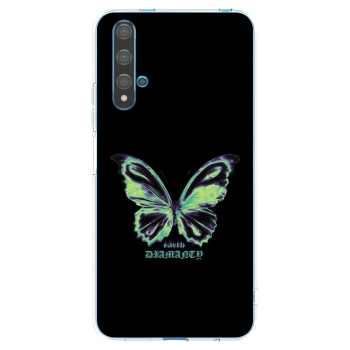 Picasee átlátszó szilikon tok az alábbi mobiltelefonokra Huawei Nova 5T - Diamanty Blue