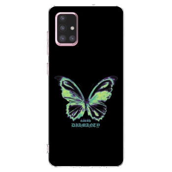 Picasee átlátszó szilikon tok az alábbi mobiltelefonokra Samsung Galaxy A71 A715F - Diamanty Blue