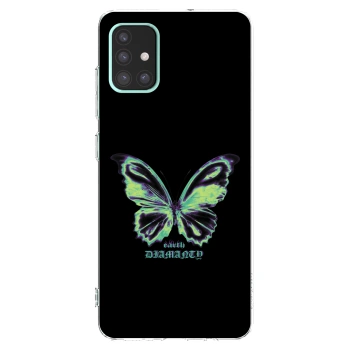 Picasee átlátszó szilikon tok az alábbi mobiltelefonokra Samsung Galaxy A51 A515F - Diamanty Blue