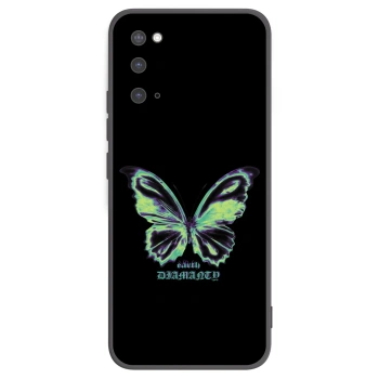 Picasee fekete szilikon tok az alábbi mobiltelefonokra Samsung Galaxy S20 G980F - Diamanty Blue