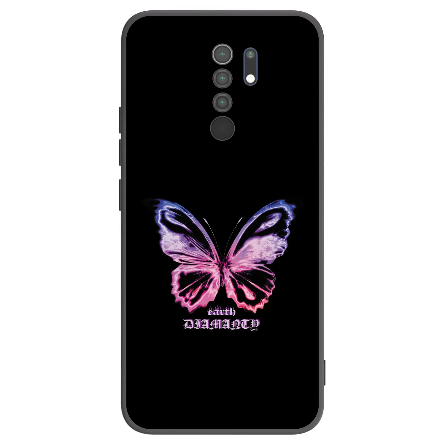 Picasee fekete szilikon tok az alábbi mobiltelefonokra Xiaomi Redmi 9 - Diamanty Purple