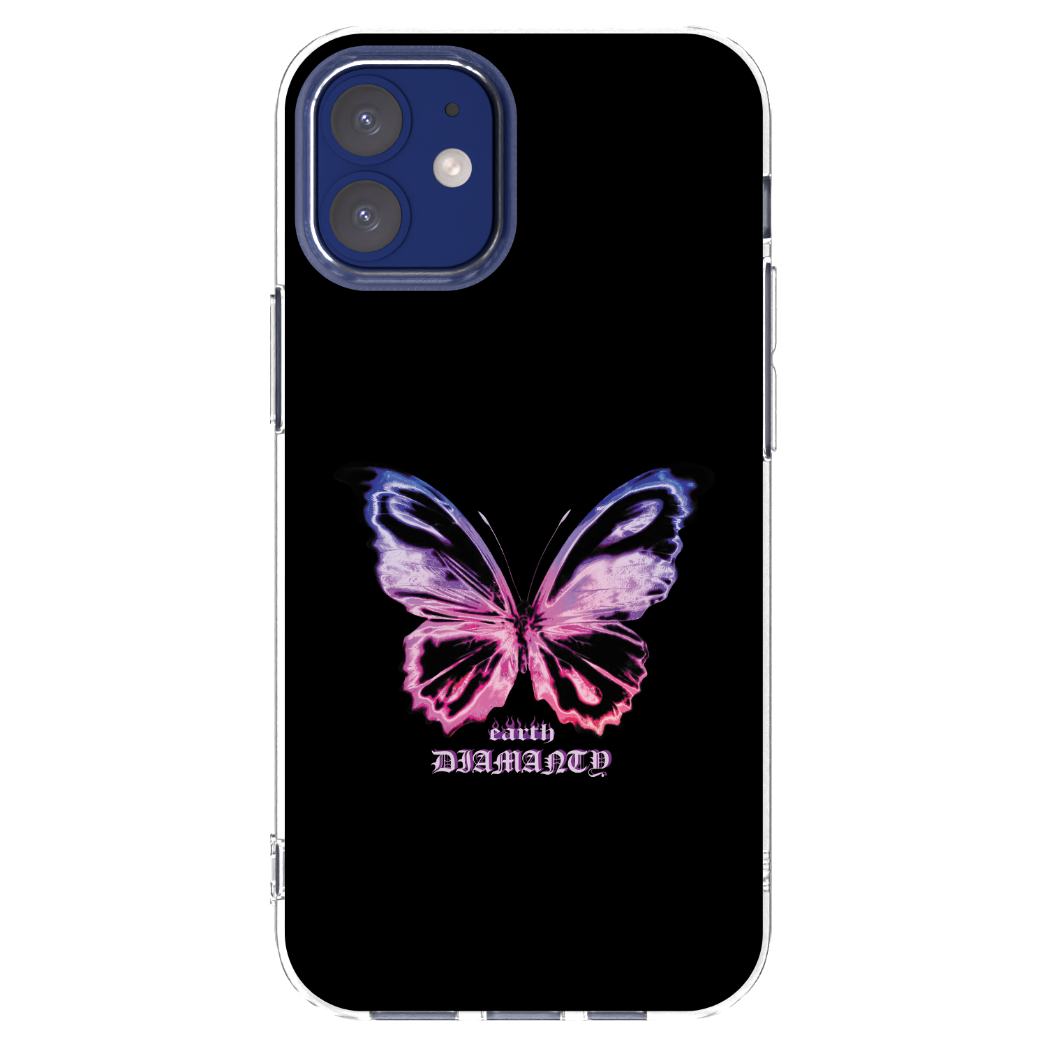 Picasee átlátszó szilikon tok az alábbi mobiltelefonokra Apple iPhone 12 mini - Diamanty Purple