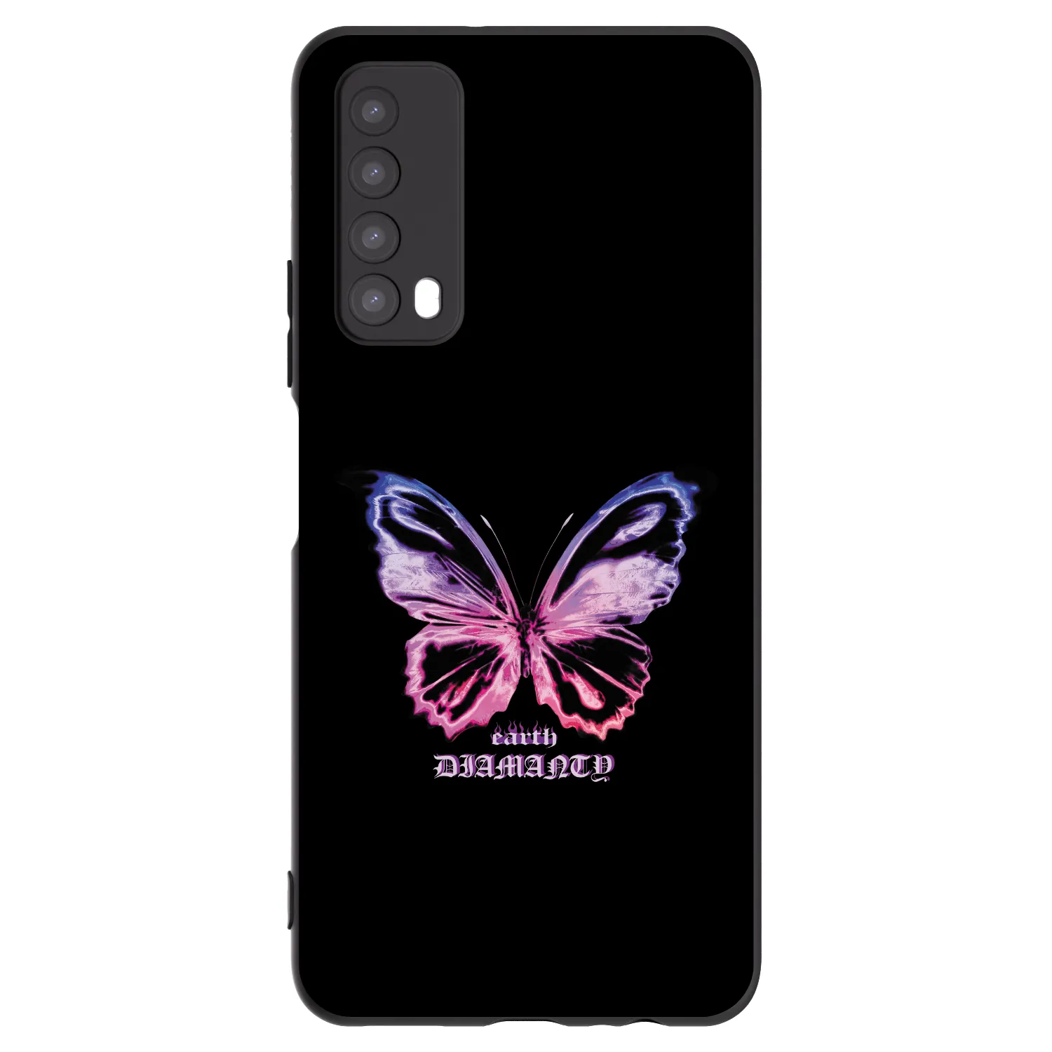 Picasee fekete szilikon tok az alábbi mobiltelefonokra Huawei P Smart 2021 - Diamanty Purple