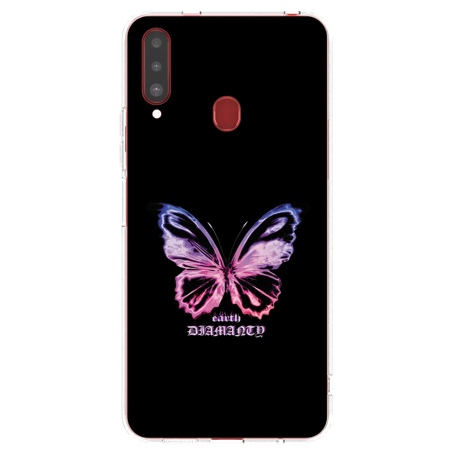 Picasee átlátszó szilikon tok az alábbi mobiltelefonokra Samsung Galaxy A20s - Diamanty Purple