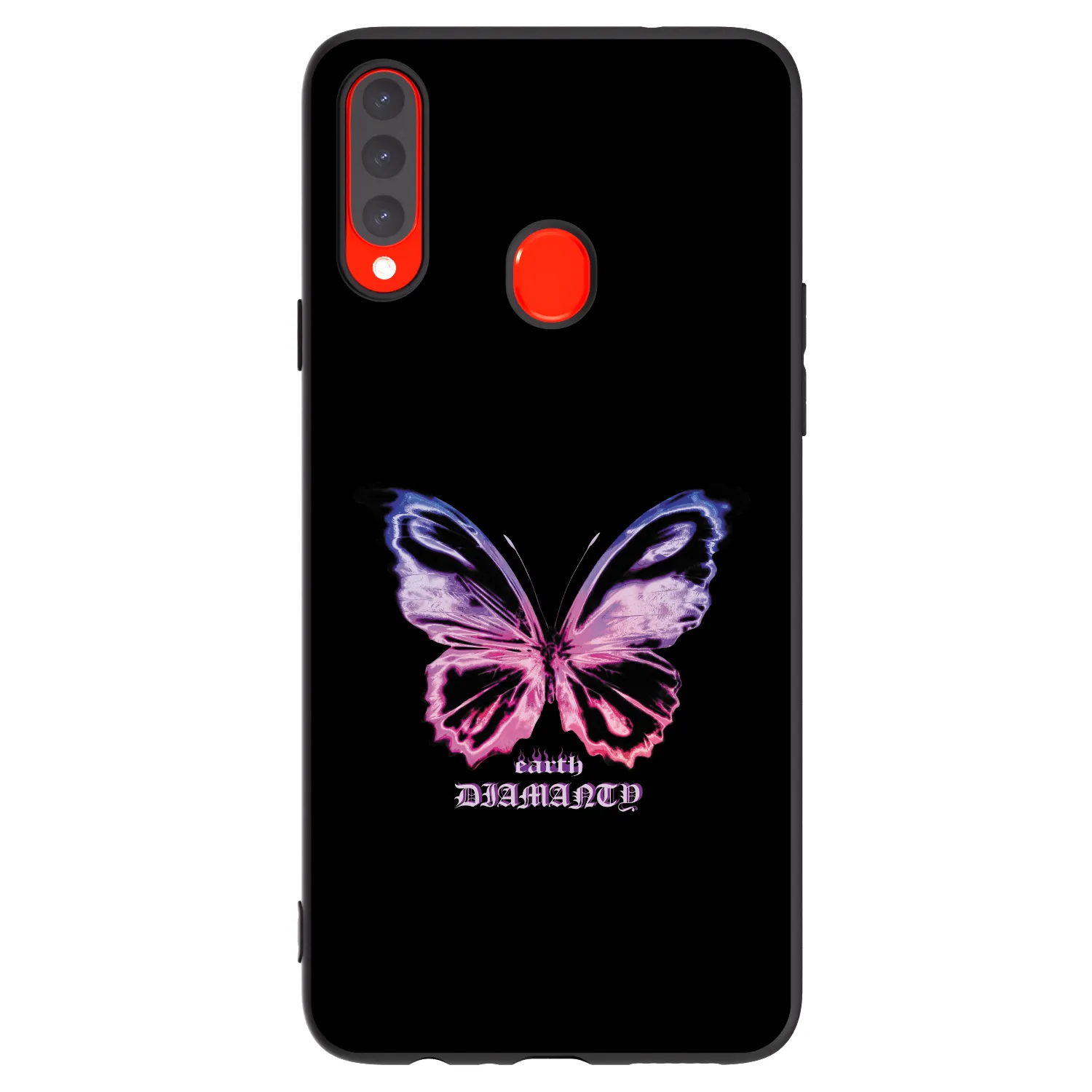 Picasee fekete szilikon tok az alábbi mobiltelefonokra Samsung Galaxy A20s - Diamanty Purple