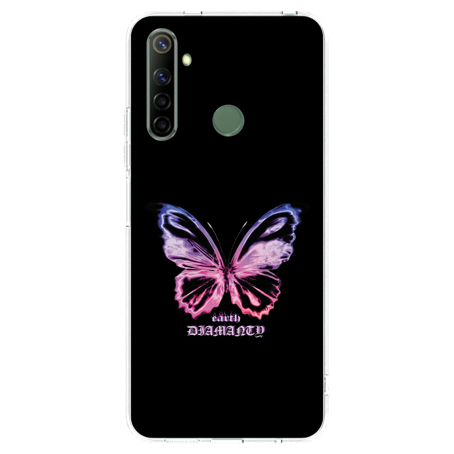 Picasee átlátszó szilikon tok az alábbi mobiltelefonokra Realme 6i - Diamanty Purple