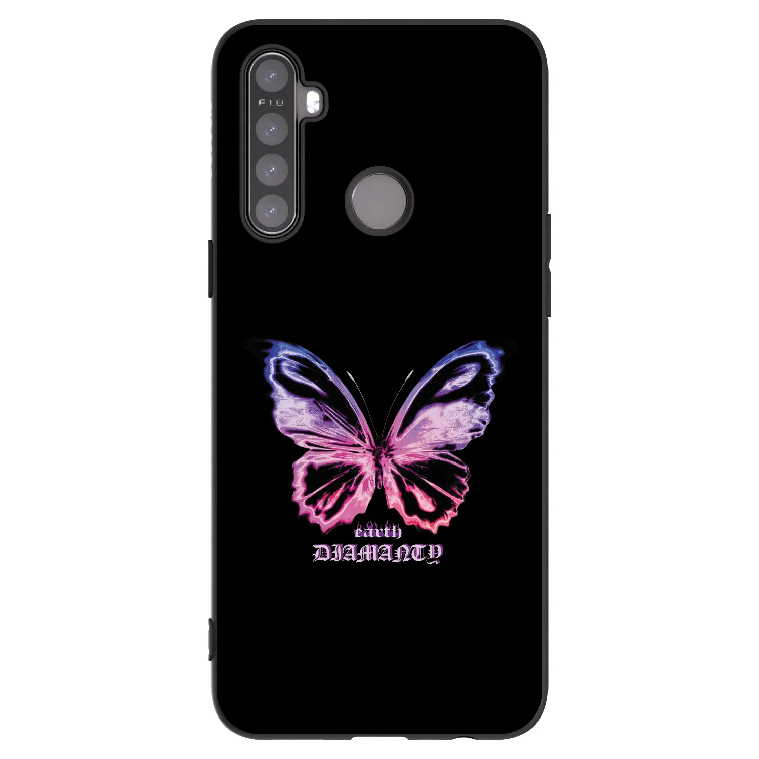 Picasee fekete szilikon tok az alábbi mobiltelefonokra Realme 6i - Diamanty Purple