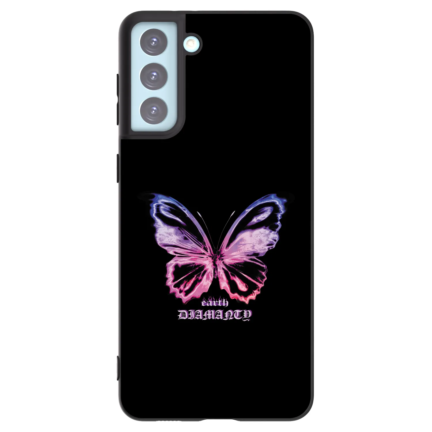 Picasee fekete szilikon tok az alábbi mobiltelefonokra Samsung Galaxy S21+ 5G G996F - Diamanty Purple