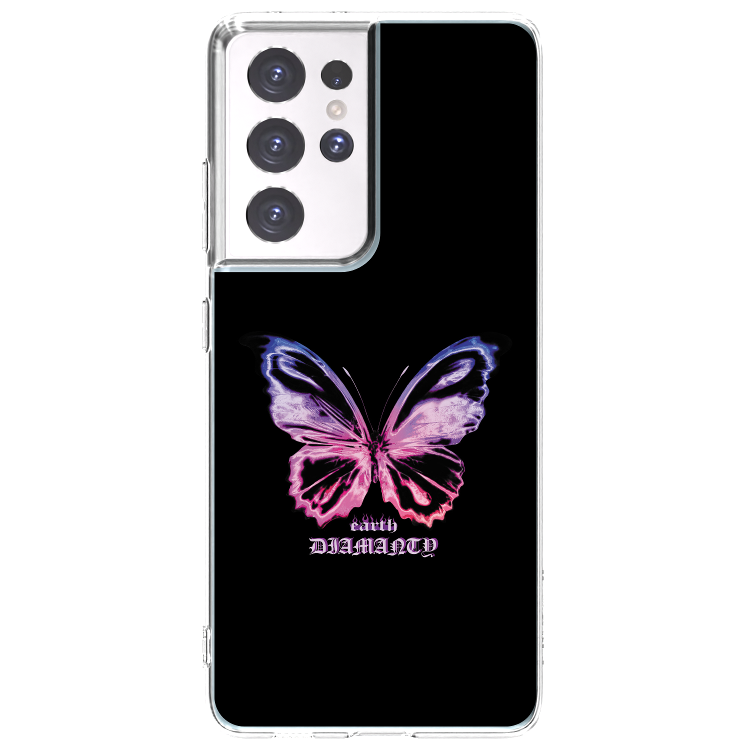 Picasee átlátszó szilikon tok az alábbi mobiltelefonokra Samsung Galaxy S21 Ultra 5G G998B - Diamanty Purple