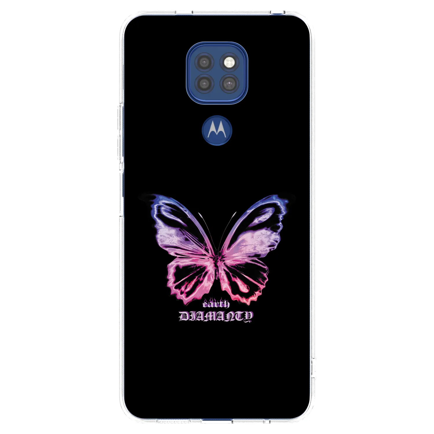 Picasee átlátszó szilikon tok az alábbi mobiltelefonokra Motorola Moto G9 Play - Diamanty Purple