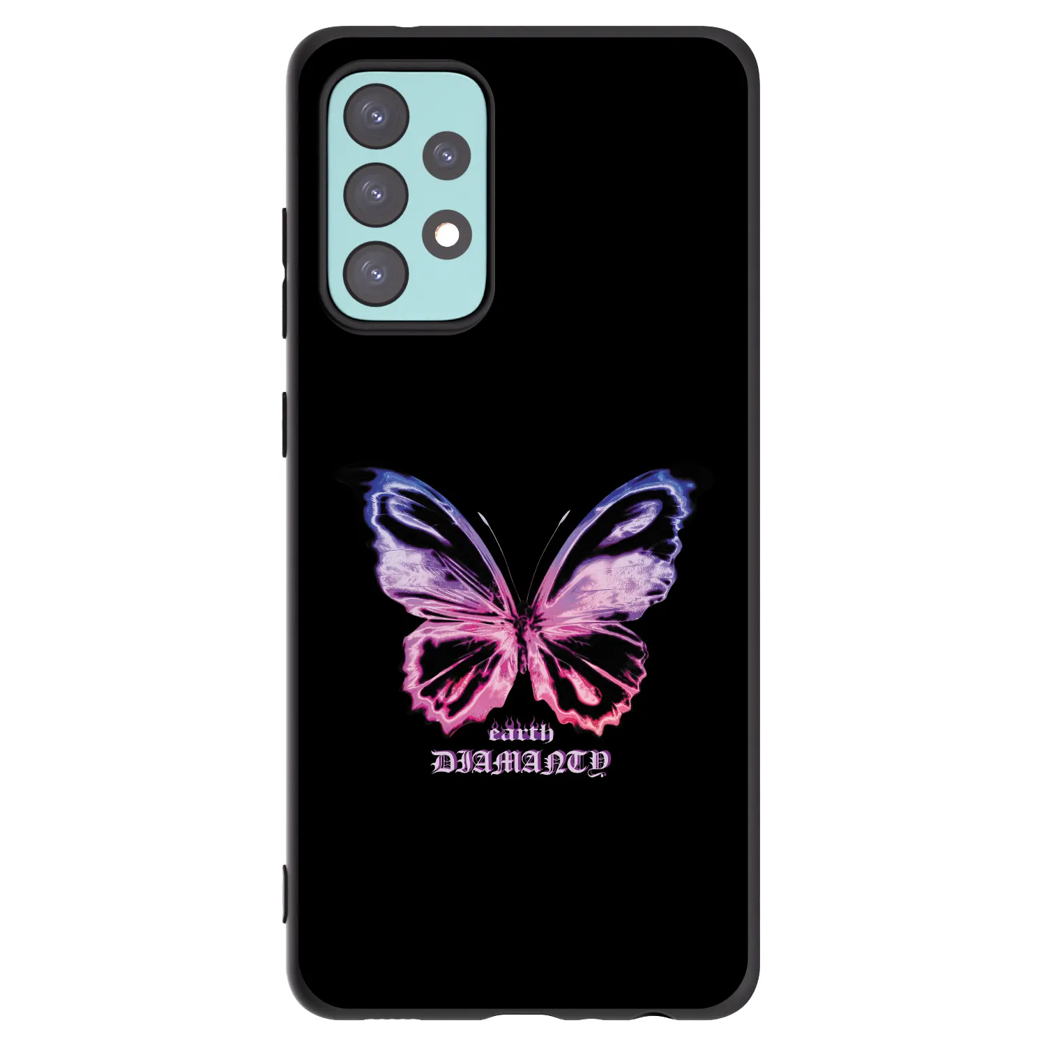 Picasee fekete szilikon tok az alábbi mobiltelefonokra Samsung Galaxy A72 A725F - Diamanty Purple