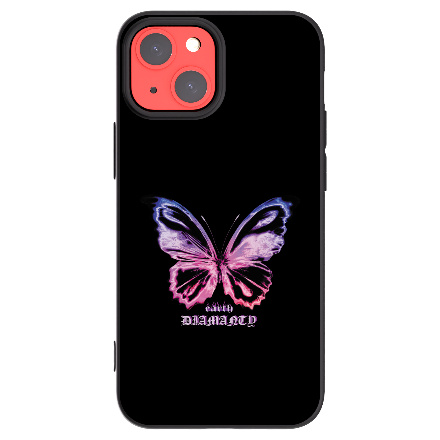 Picasee fekete szilikon tok az alábbi mobiltelefonokra Apple iPhone 13 mini - Diamanty Purple