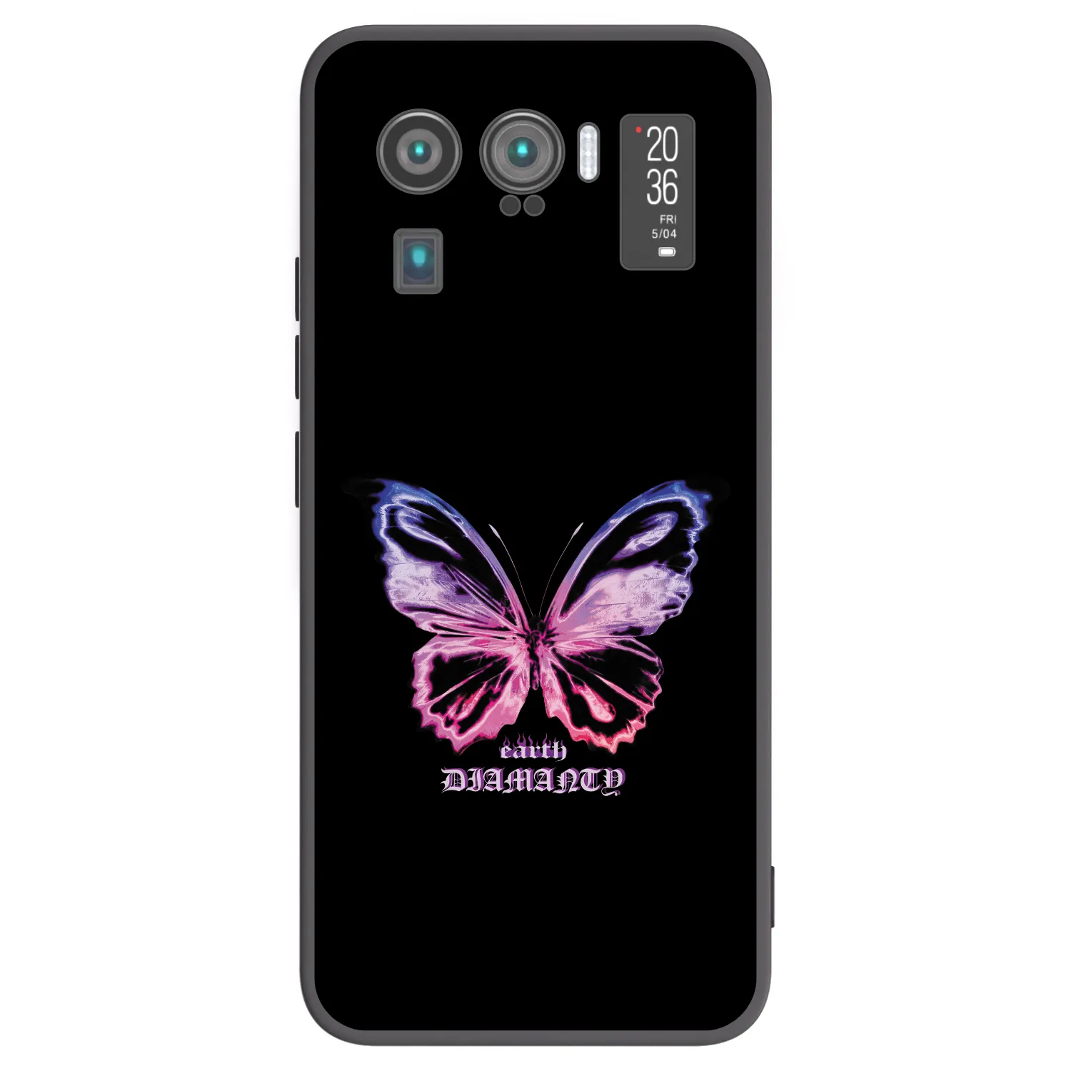 Picasee fekete szilikon tok az alábbi mobiltelefonokra Xiaomi Mi 11 Ultra - Diamanty Purple