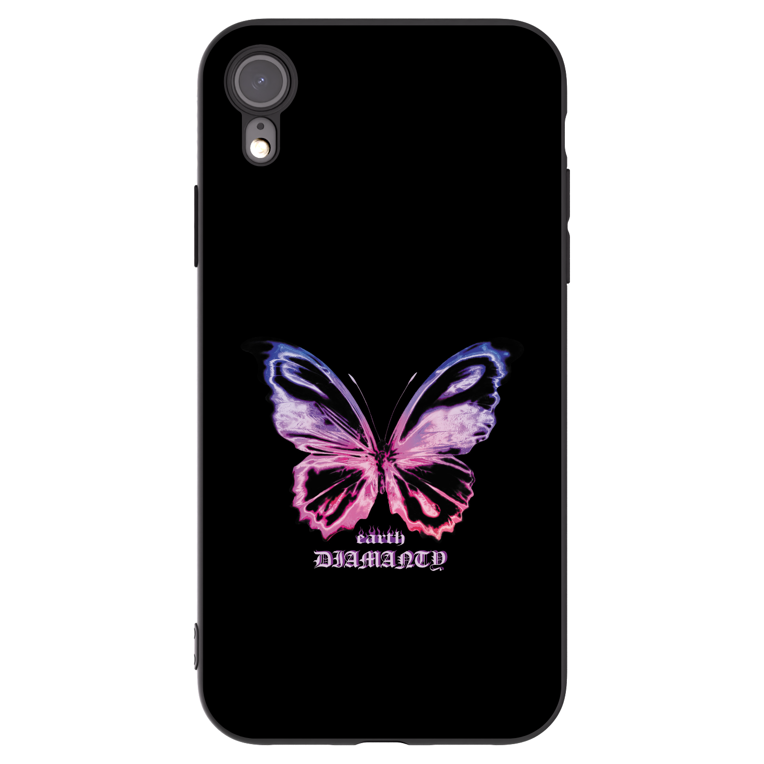 Picasee fekete szilikon tok az alábbi mobiltelefonokra Apple iPhone XR - Diamanty Purple