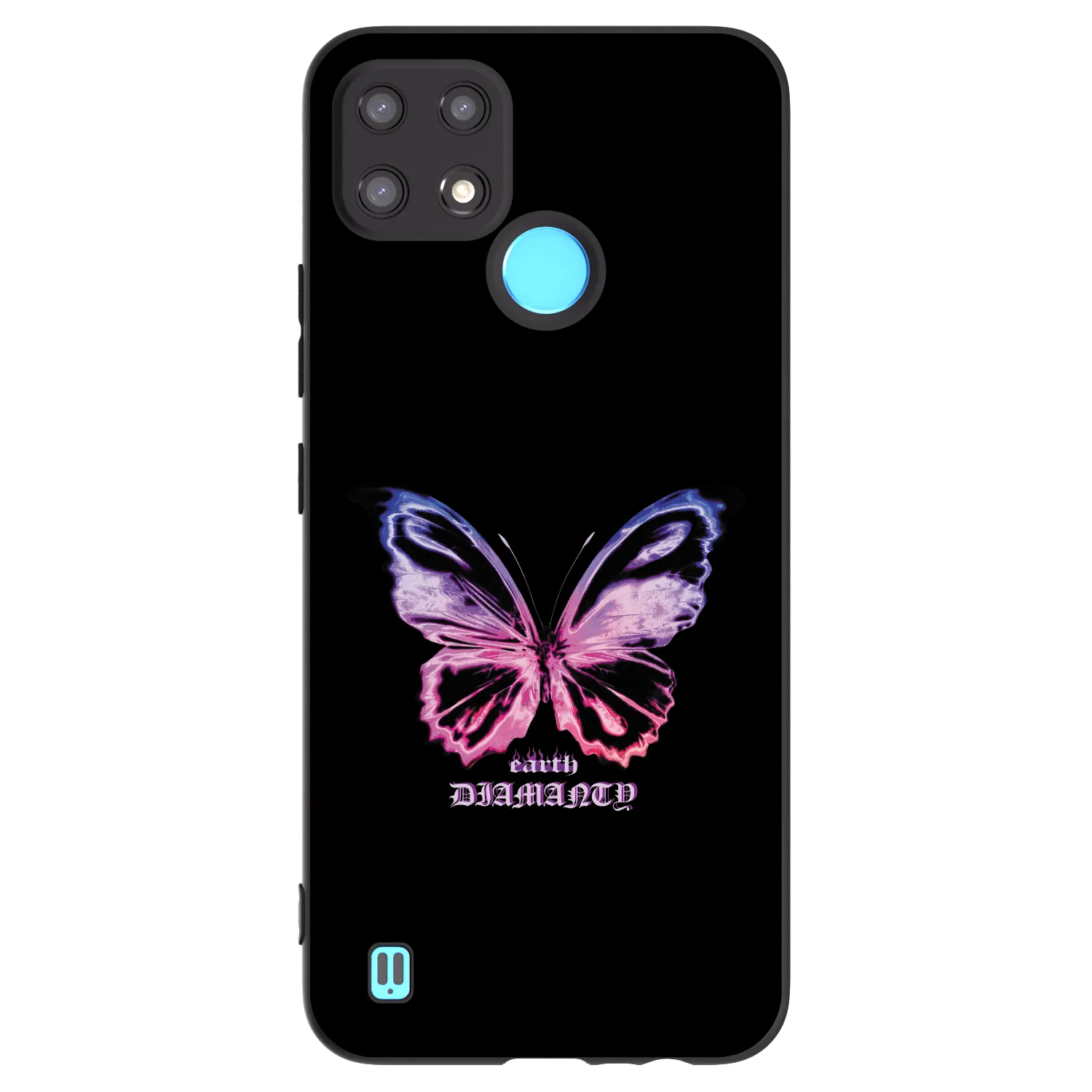 Picasee fekete szilikon tok az alábbi mobiltelefonokra Realme C21 - Diamanty Purple