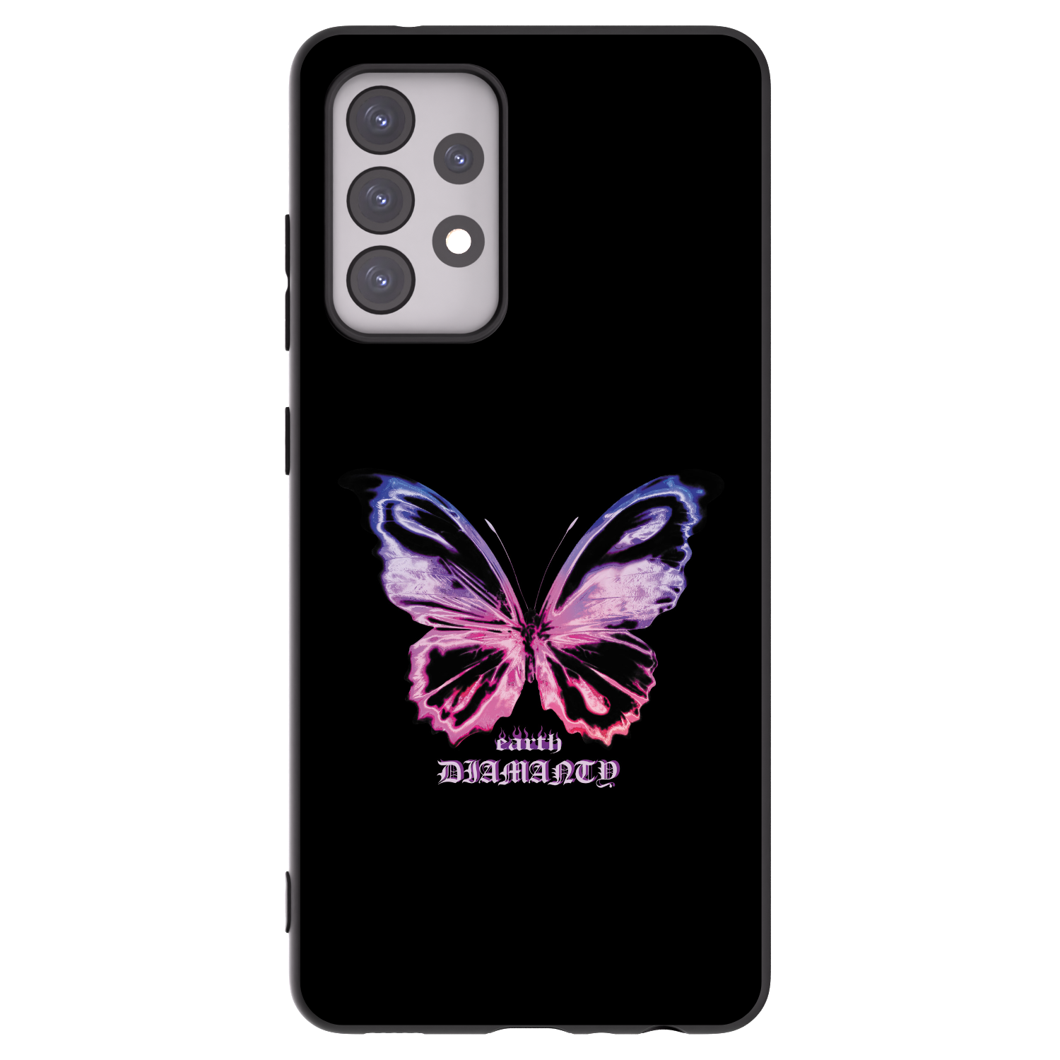 Picasee fekete szilikon tok az alábbi mobiltelefonokra Samsung Galaxy A52s 5G A528B - Diamanty Purple