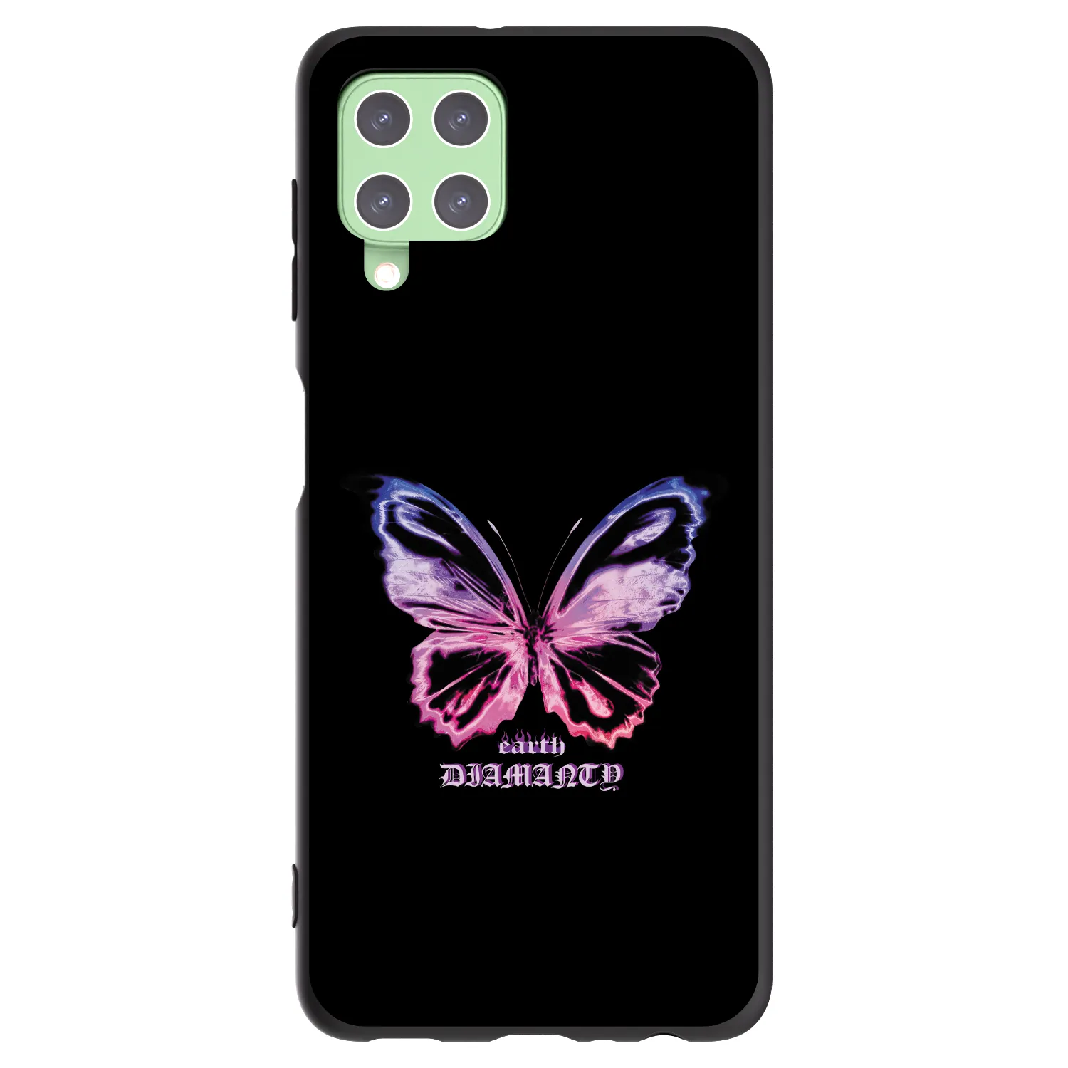 Picasee fekete szilikon tok az alábbi mobiltelefonokra Samsung Galaxy A22 A225F 4G - Diamanty Purple