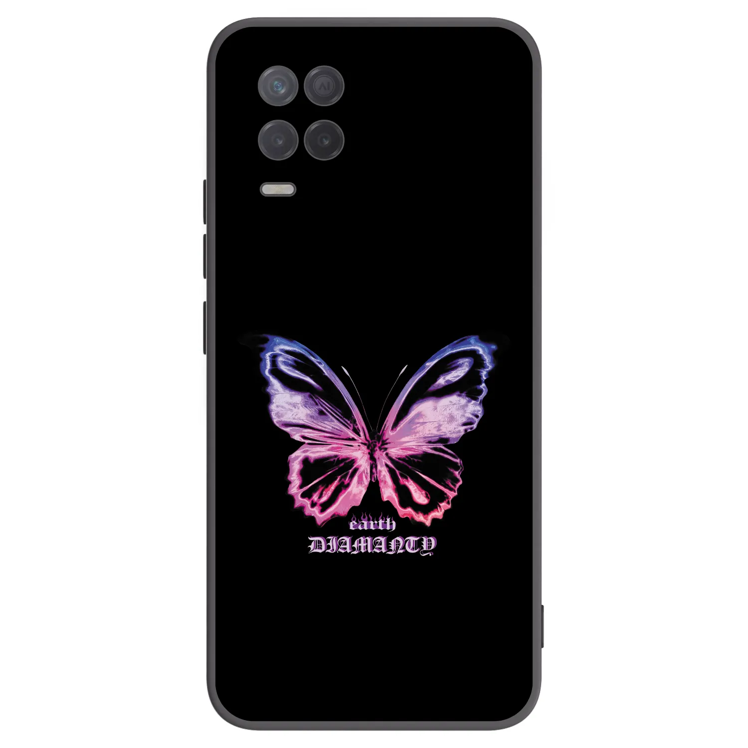 Picasee fekete szilikon tok az alábbi mobiltelefonokra Realme 8 5G - Diamanty Purple
