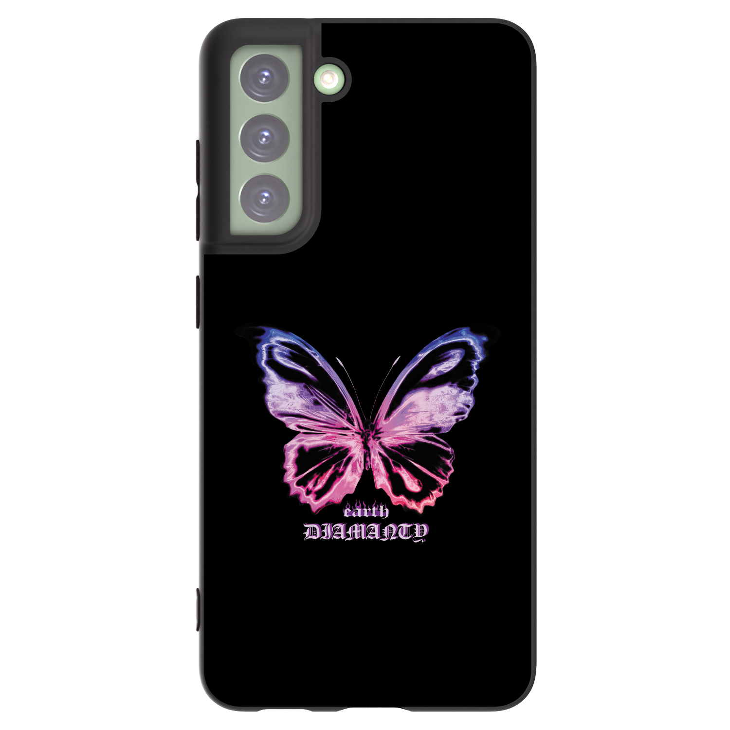 Picasee fekete szilikon tok az alábbi mobiltelefonokra Samsung Galaxy S21 FE 5G - Diamanty Purple
