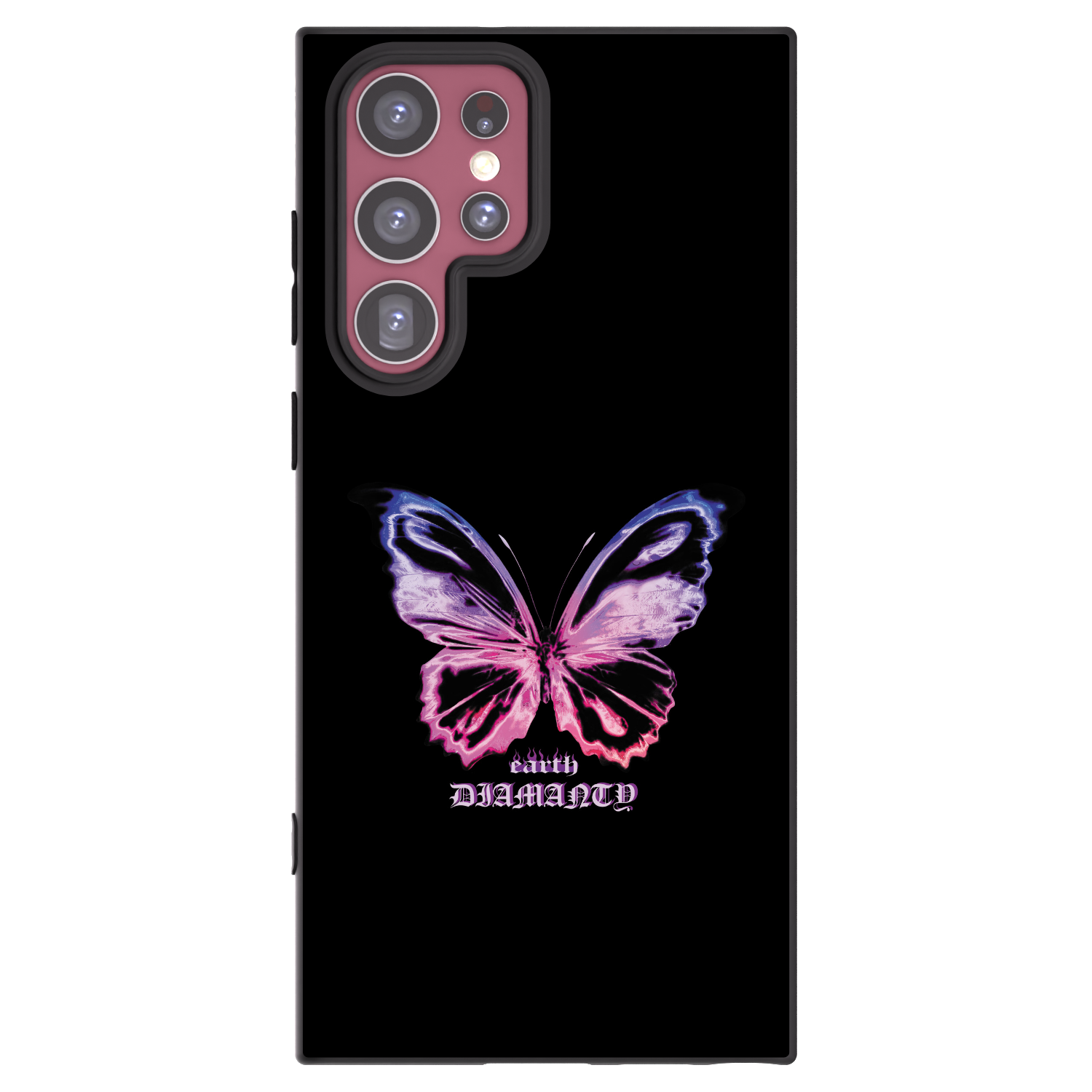 Picasee fekete szilikon tok az alábbi mobiltelefonokra Samsung Galaxy S22 Ultra 5G - Diamanty Purple