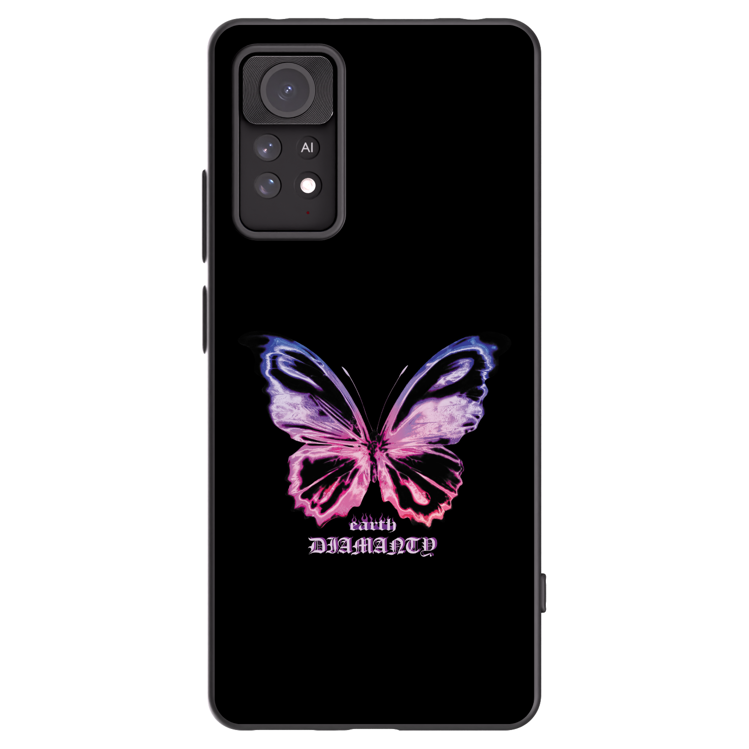 Picasee fekete szilikon tok az alábbi mobiltelefonokra Xiaomi Redmi Note 11 Pro 5G - Diamanty Purple