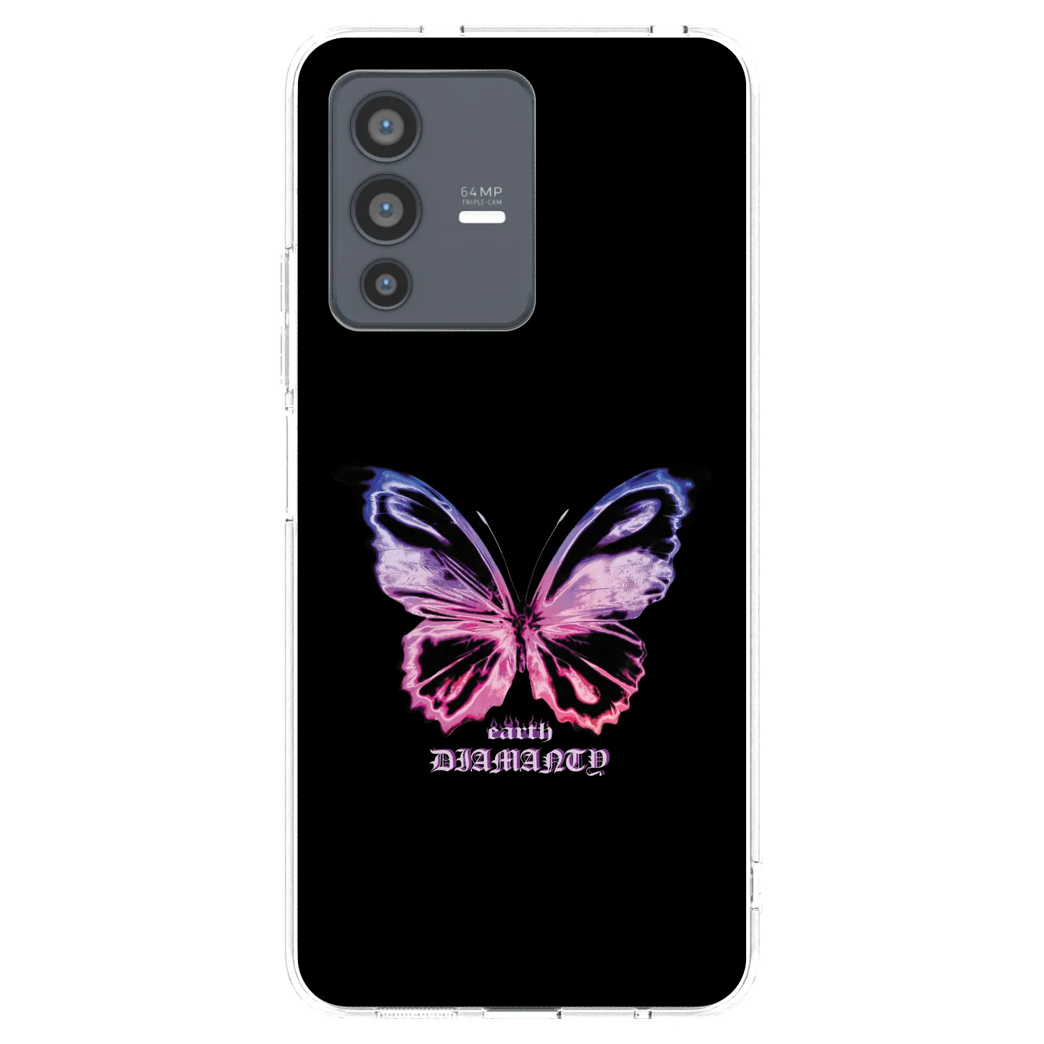 Picasee átlátszó szilikon tok az alábbi mobiltelefonokra Vivo V23 5G - Diamanty Purple
