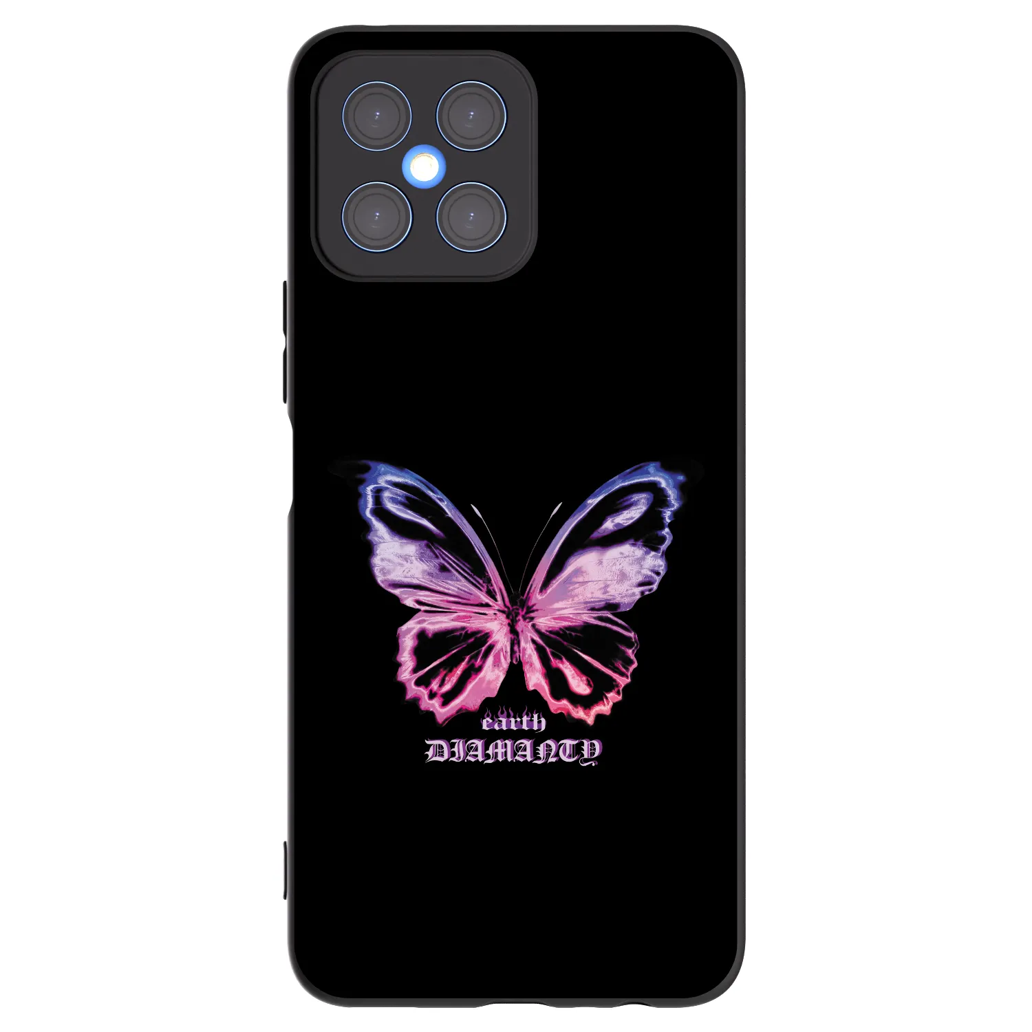 Picasee fekete szilikon tok az alábbi mobiltelefonokra Honor X8 4G - Diamanty Purple