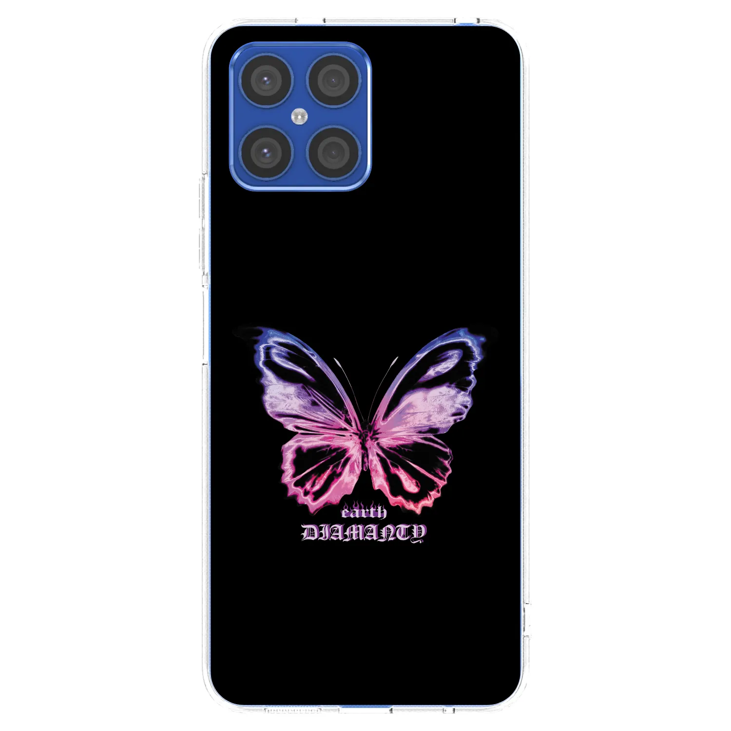 Picasee átlátszó szilikon tok az alábbi mobiltelefonokra Honor X8 4G - Diamanty Purple