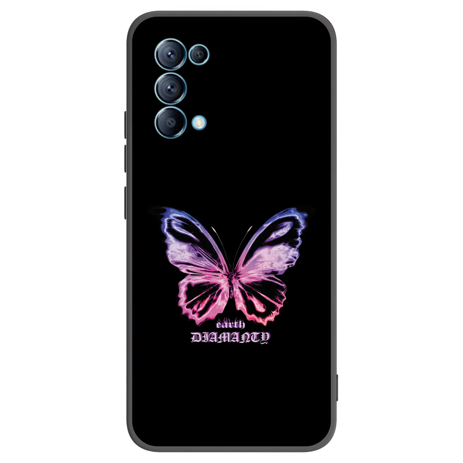 Picasee fekete szilikon tok az alábbi mobiltelefonokra OPPO Reno 5 5G - Diamanty Purple