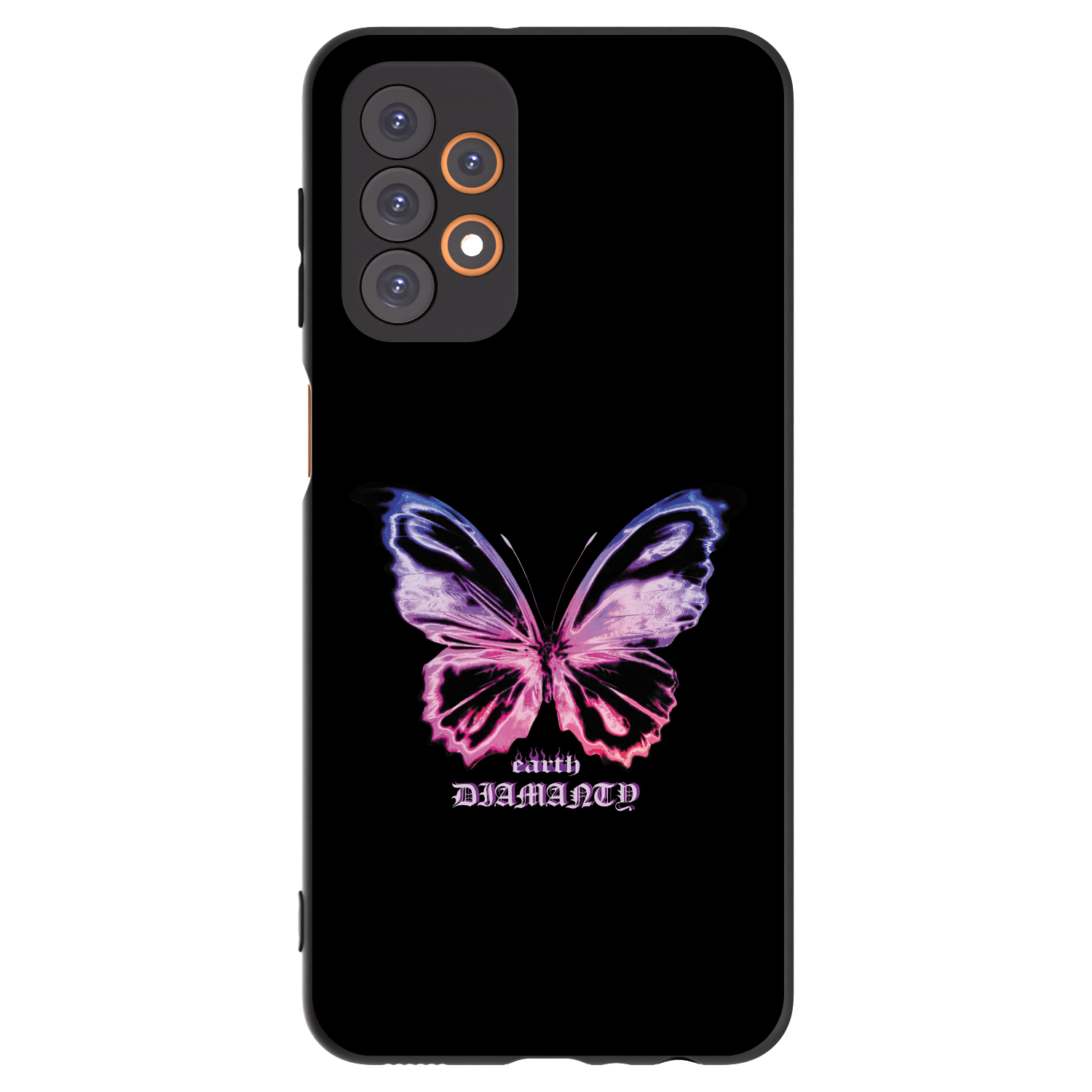 Picasee fekete szilikon tok az alábbi mobiltelefonokra Samsung Galaxy A23 A235F 4G - Diamanty Purple