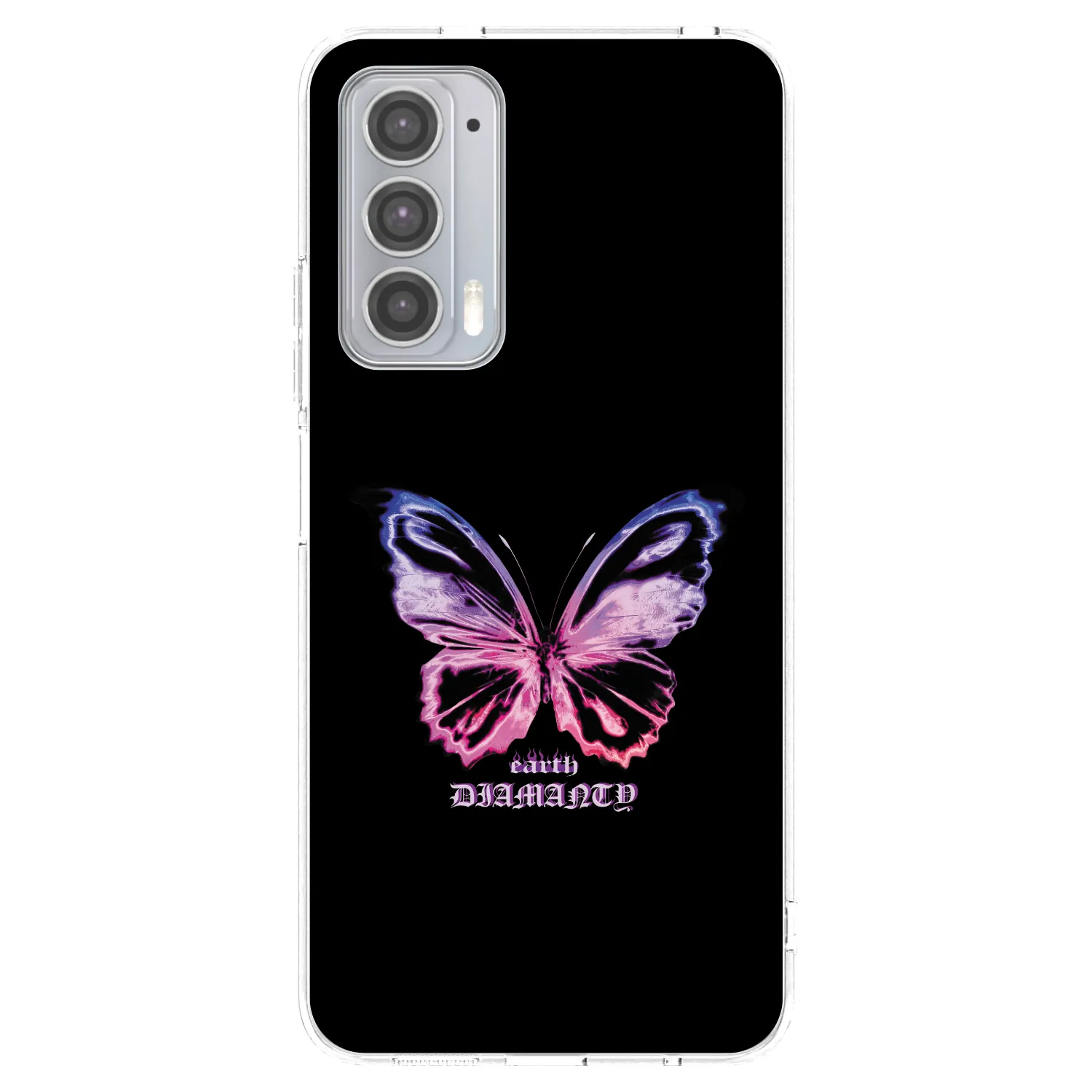 Picasee átlátszó szilikon tok az alábbi mobiltelefonokra Motorola Edge 20 - Diamanty Purple