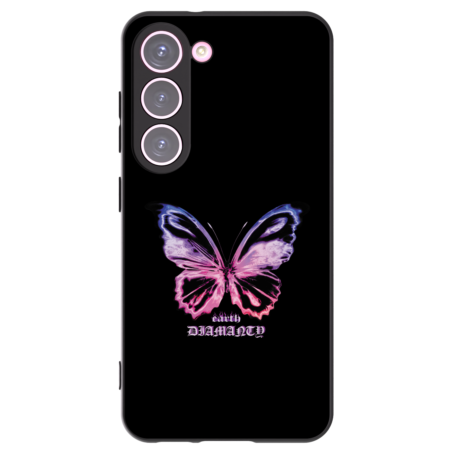 Picasee fekete szilikon tok az alábbi mobiltelefonokra Samsung Galaxy S23 5G - Diamanty Purple