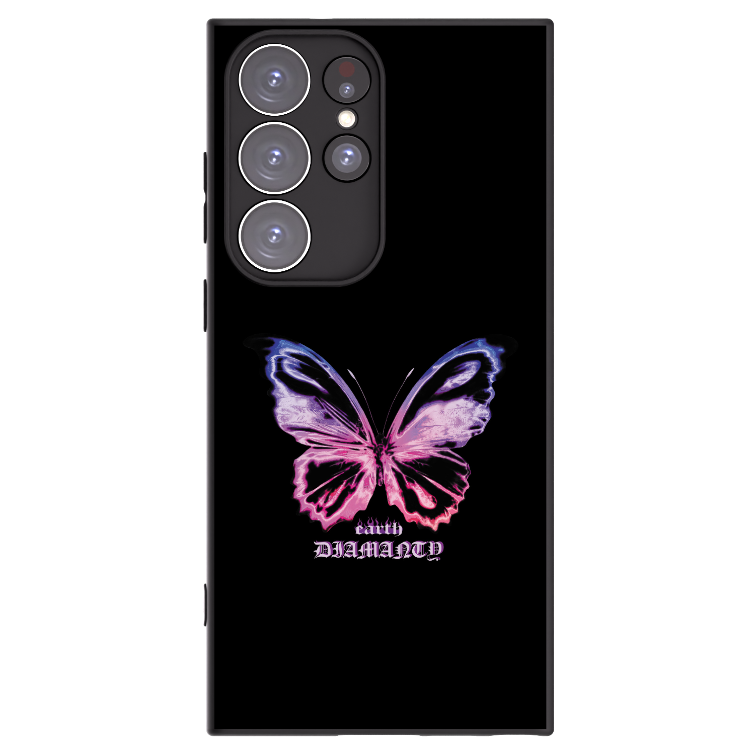 Picasee fekete szilikon tok az alábbi mobiltelefonokra Samsung Galaxy S23 Ultra 5G - Diamanty Purple
